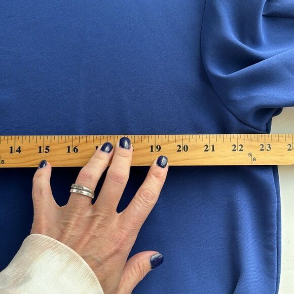 Wilfred‎ Aritzia Women’s L / XL Rebais Deep Blue Blouse Oversized Split Sleeves - Picture 12 of 13